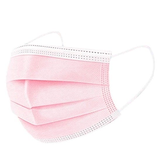 Máscara Descartável FT Mask Rosa Caixa 50 Unidades