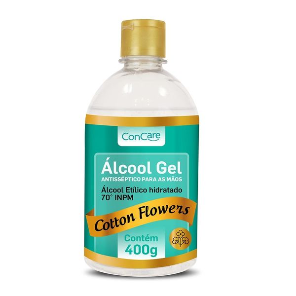 Álcool Gel Concare Cotton Flowers 400g
