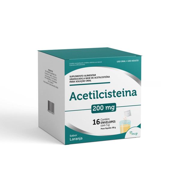 Acetilcisteína 200mg MCG 16 Envelopes de 5g