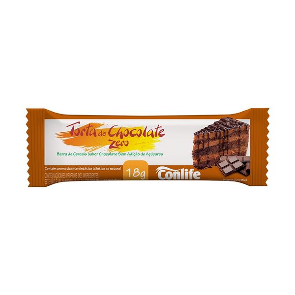 Barra de Cereais Conlife Torta de Chocolate Zero 18g