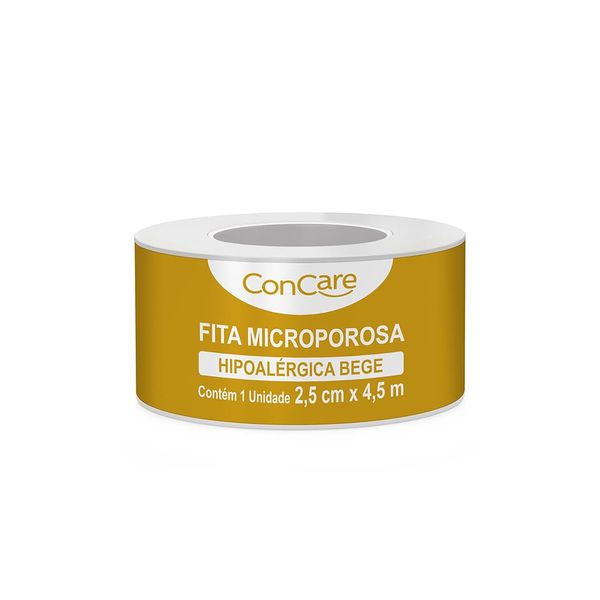 Esparadrapo Concare Microporoso Bege 2,5cm x 4,5m