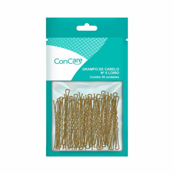 Grampos para Cabelo Concare N5 Loiro 50 Unidades
