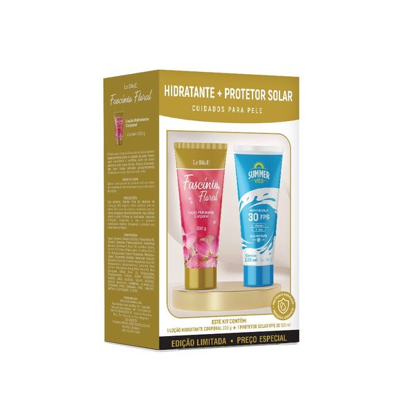 Kit Protetor Solar Summer Vita FPS30 Frasco 120ml + Hidratante Fascínio Floral 200g