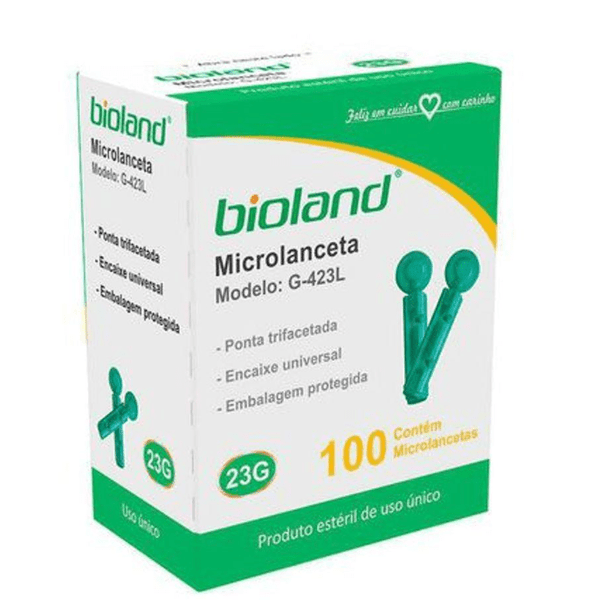 Bioland Microlancetas 23G Modelo G423L 100 Unidades