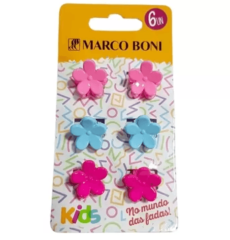 Piranha para Cabelo Marco Boni Flor 6 Unidades Ref 8157