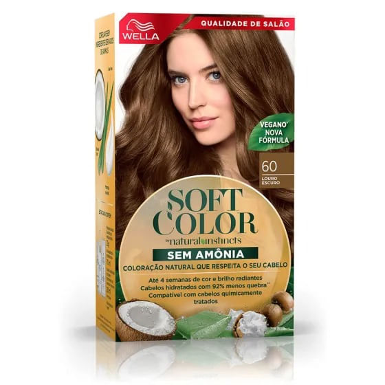 Coloração Wella Soft Color 60 Louro Escuro sem Amônia