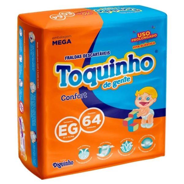 Fralda Toquinho de Gente Confort EG 64 Unidades