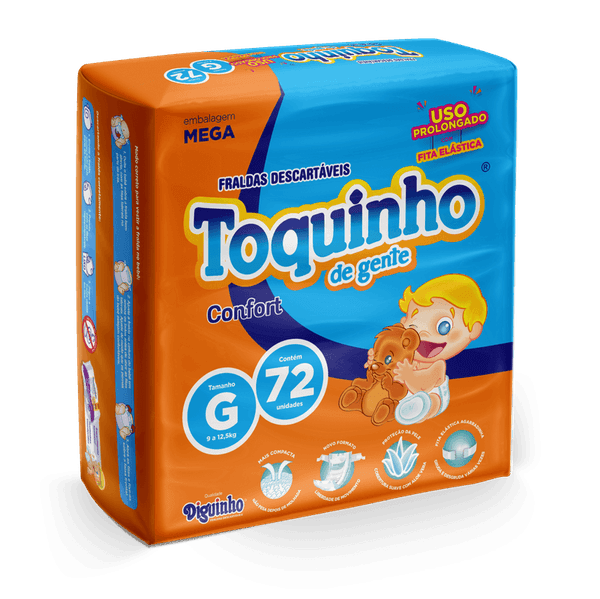Fralda Toquinho de Gente Confort G 72 Unidades