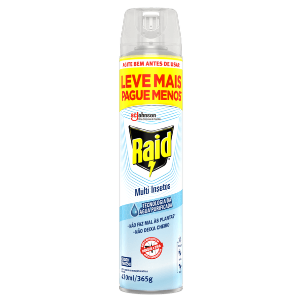 Raid Inseticida Essencial Aqua Protection Spray Aerossol 420ml