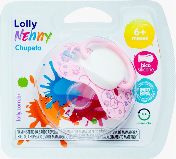 Chupeta Lolly Borboleta Rosa Ref 4512