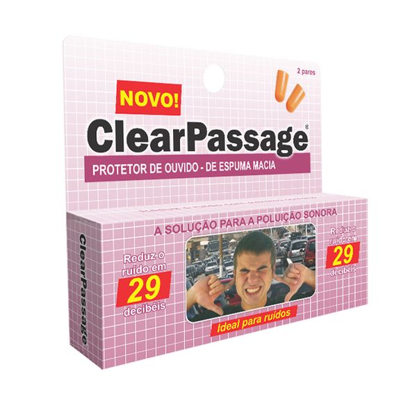 Protetor de Ouvido ClearPassage Macio 2 Pares Protetor de Ouvido Clear Passage Macio 2 Pares