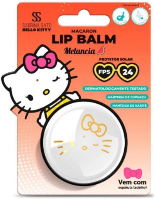 Lip Balm Macaron Sabrina Sato Hello Kitty Melancia Fps24 8g