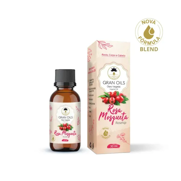 Óleo Capilar e Corporal Rosa Mosqueta Gran Oils Vegetal 30ml