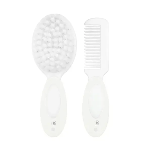 Kit Pimpolho Escova + Pente Branco