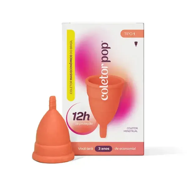 Disco Menstrual Fleurity Laranja Pop Tipo 1 Coletor Menstrual Fleurity Pop Tipo 1