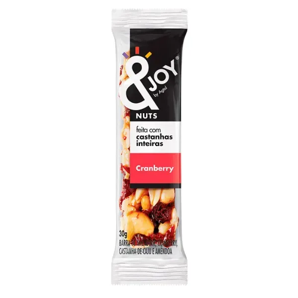 Barra de Cereais Nuts &Joy Cranberry 30g