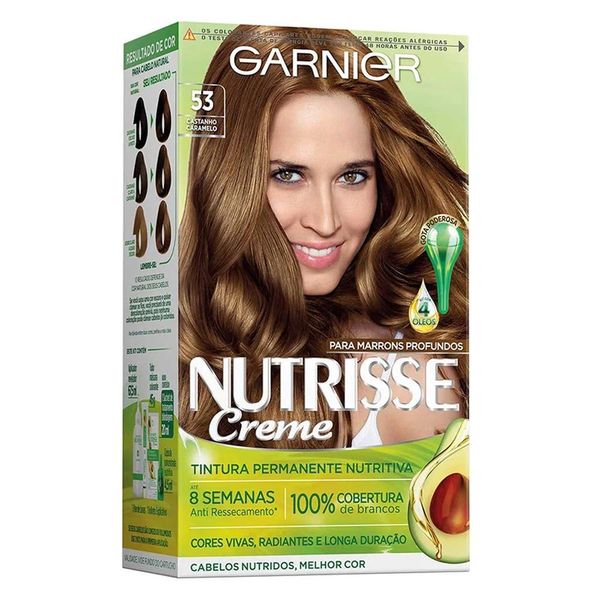 Tintura Garnier Nutrisse 53 Castanho Claro Dourado