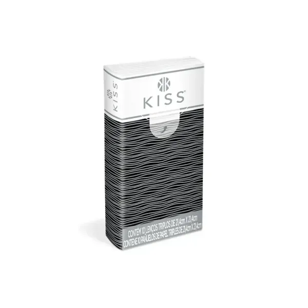 Lenços de Papel Kiss Folha Tripla 10 Unidades