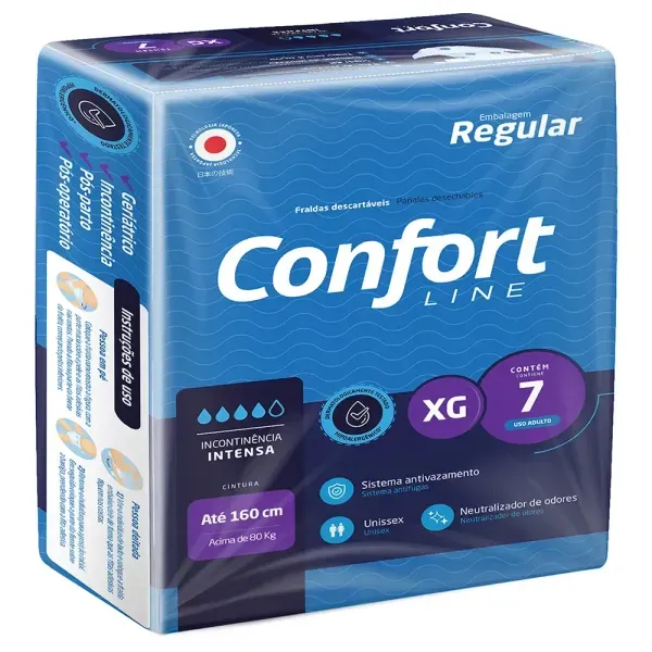 Fralda Geriátrica Wipex Confortline Regular XG 7 Unidades